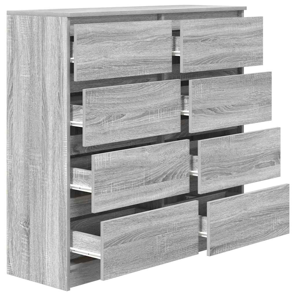 vidaXL Sideboard Grey Sonoma 100x35x99 cm Engineered Wood