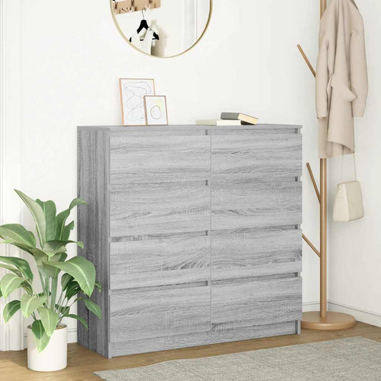 vidaXL Sideboard Grey Sonoma 100x35x99 cm Engineered Wood