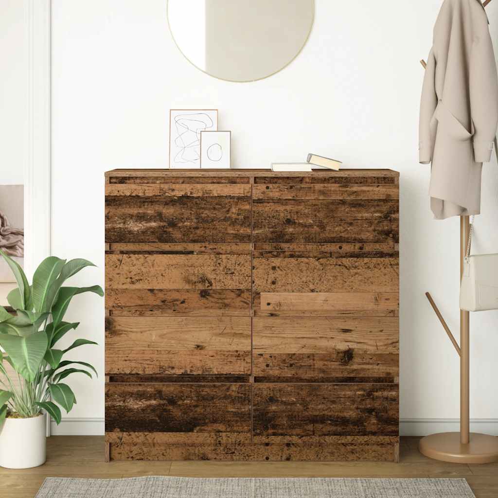 vidaXL Sideboard Old Wood 100x35x99 cm Engineered Wood
