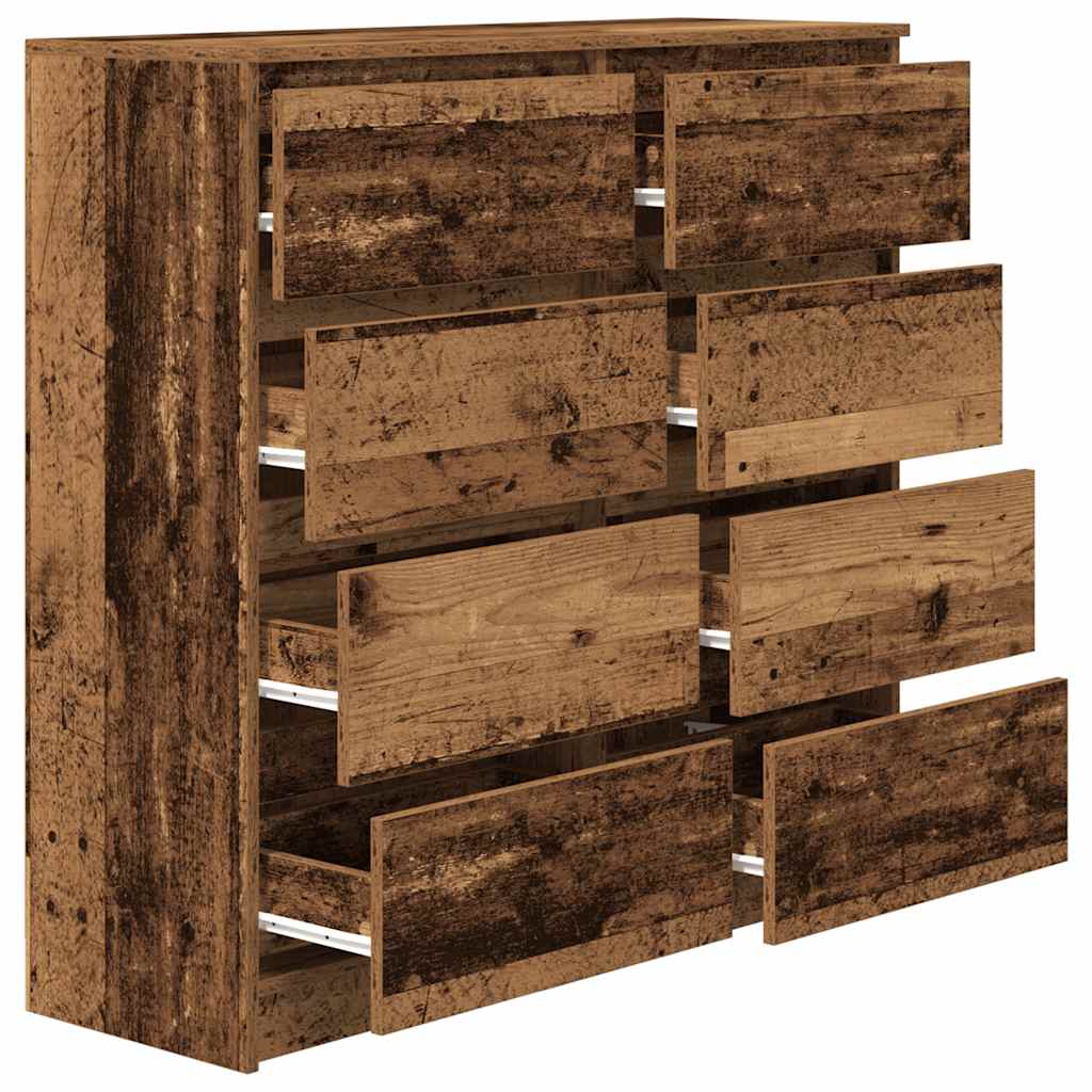 vidaXL Sideboard Old Wood 100x35x99 cm Engineered Wood