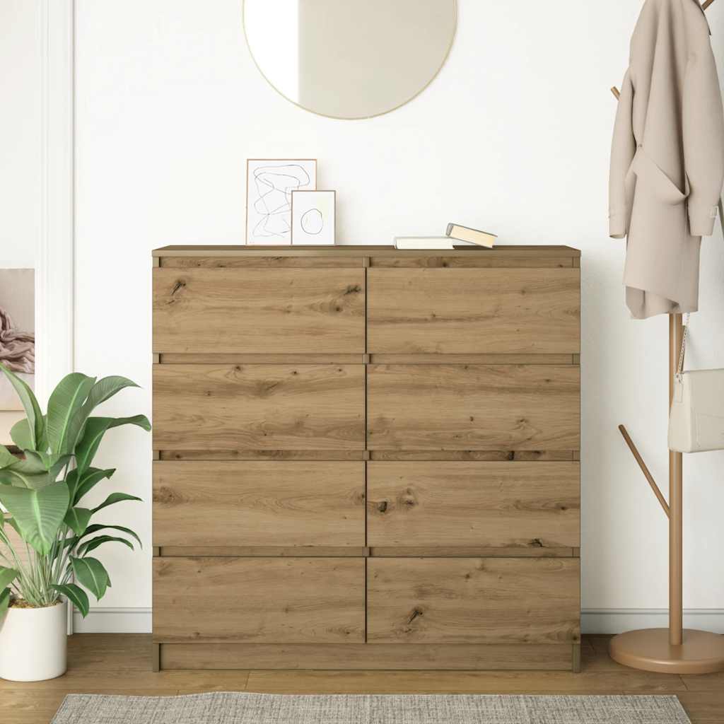 vidaXL Sideboard Artisan Oak 100x35x99 cm Engineered Wood