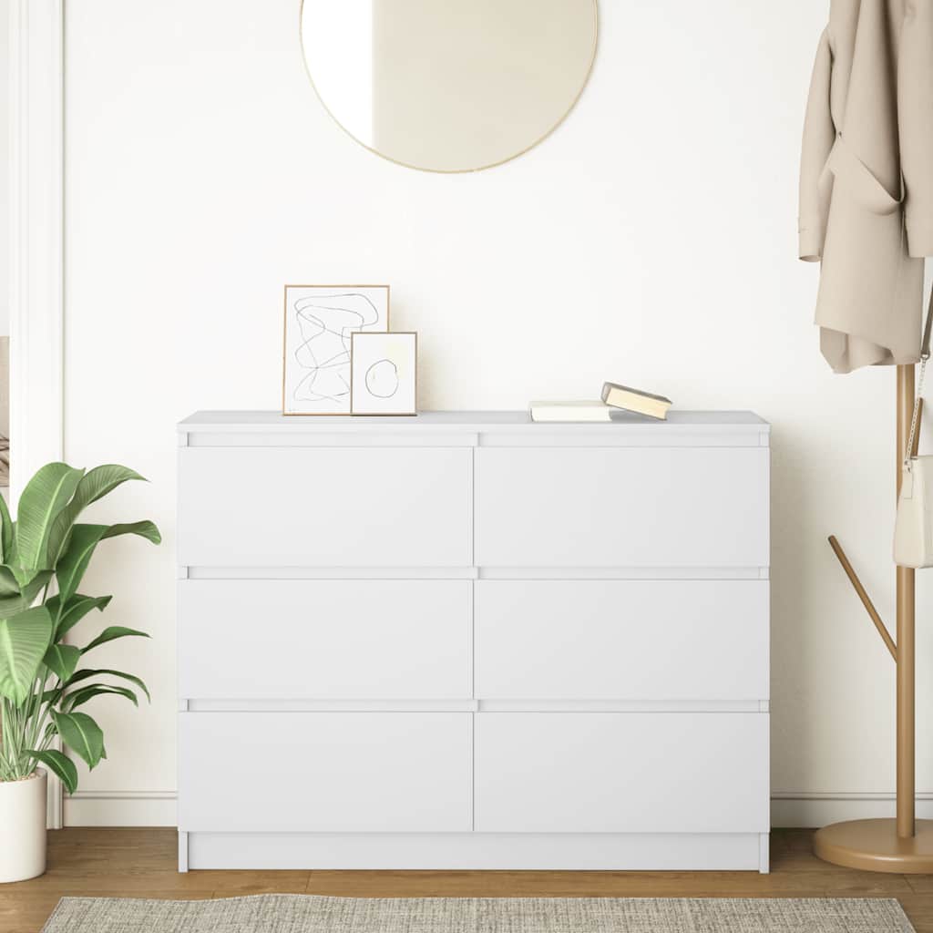 vidaXL Sideboard White 100x35x76 cm Engineered Wood