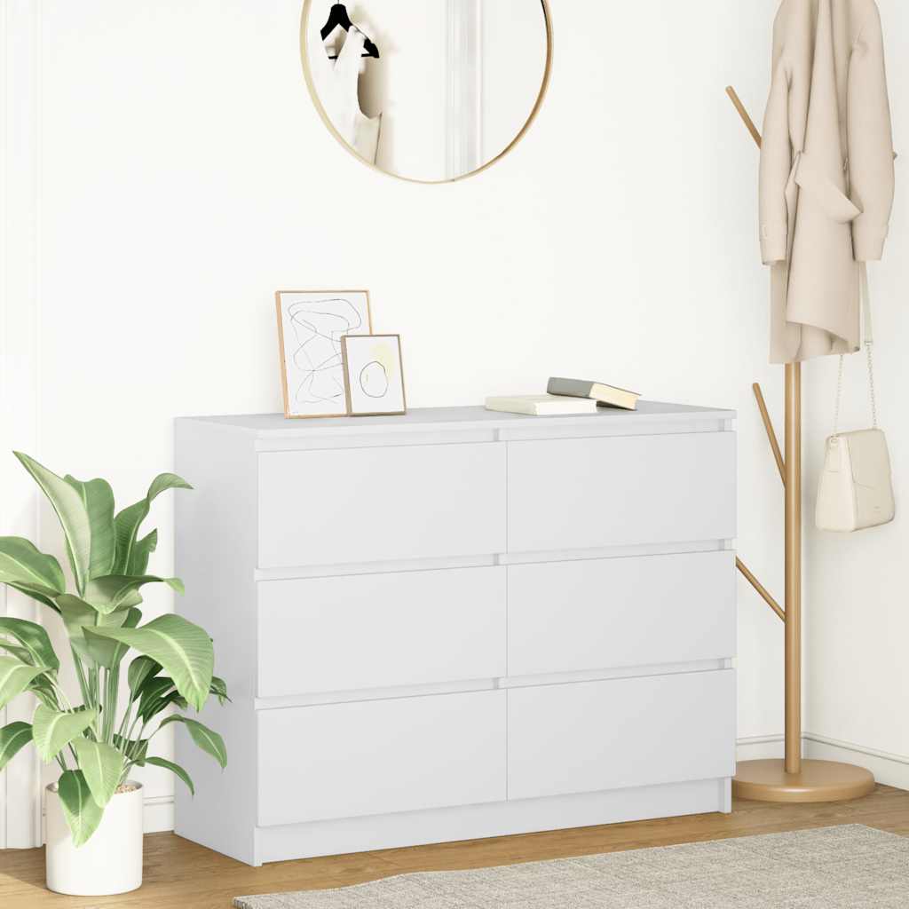 vidaXL Sideboard White 100x35x76 cm Engineered Wood