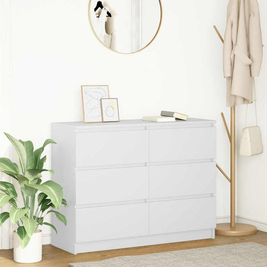 vidaXL Sideboard White 100x35x76 cm Engineered Wood