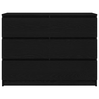 vidaXL Sideboard Black Oak 100x35x76 cm Engineered Wood