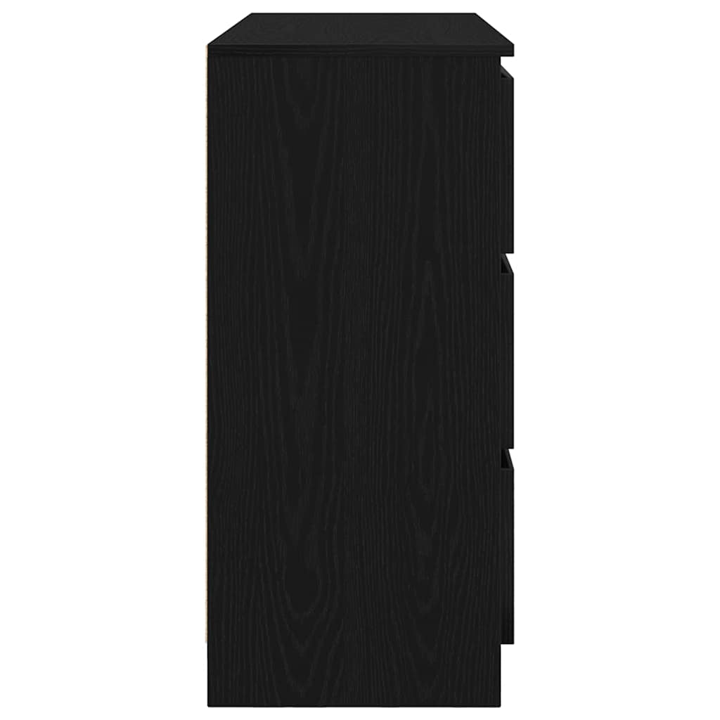 vidaXL Sideboard Black Oak 100x35x76 cm Engineered Wood