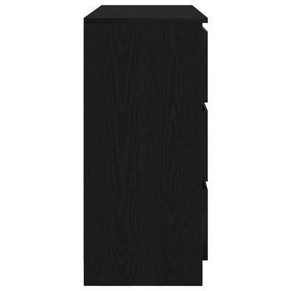 vidaXL Sideboard Black Oak 100x35x76 cm Engineered Wood
