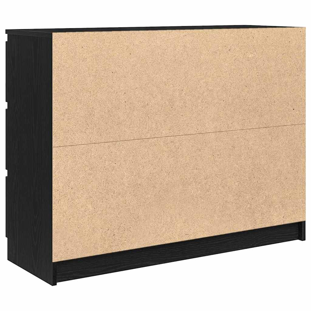 vidaXL Sideboard Black Oak 100x35x76 cm Engineered Wood