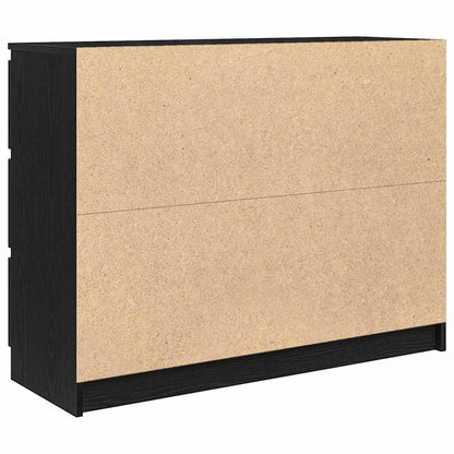 vidaXL Sideboard Black Oak 100x35x76 cm Engineered Wood