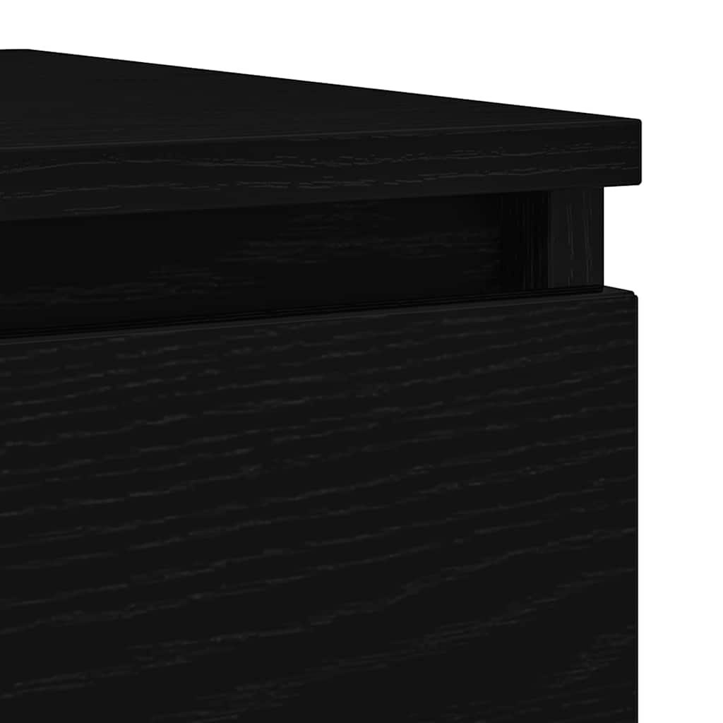 vidaXL Sideboard Black Oak 100x35x76 cm Engineered Wood