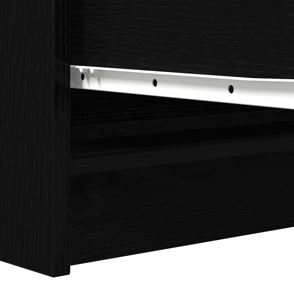 vidaXL Sideboard Black Oak 100x35x76 cm Engineered Wood