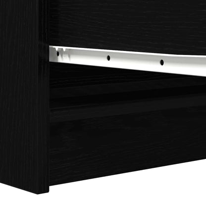 vidaXL Sideboard Black Oak 100x35x76 cm Engineered Wood