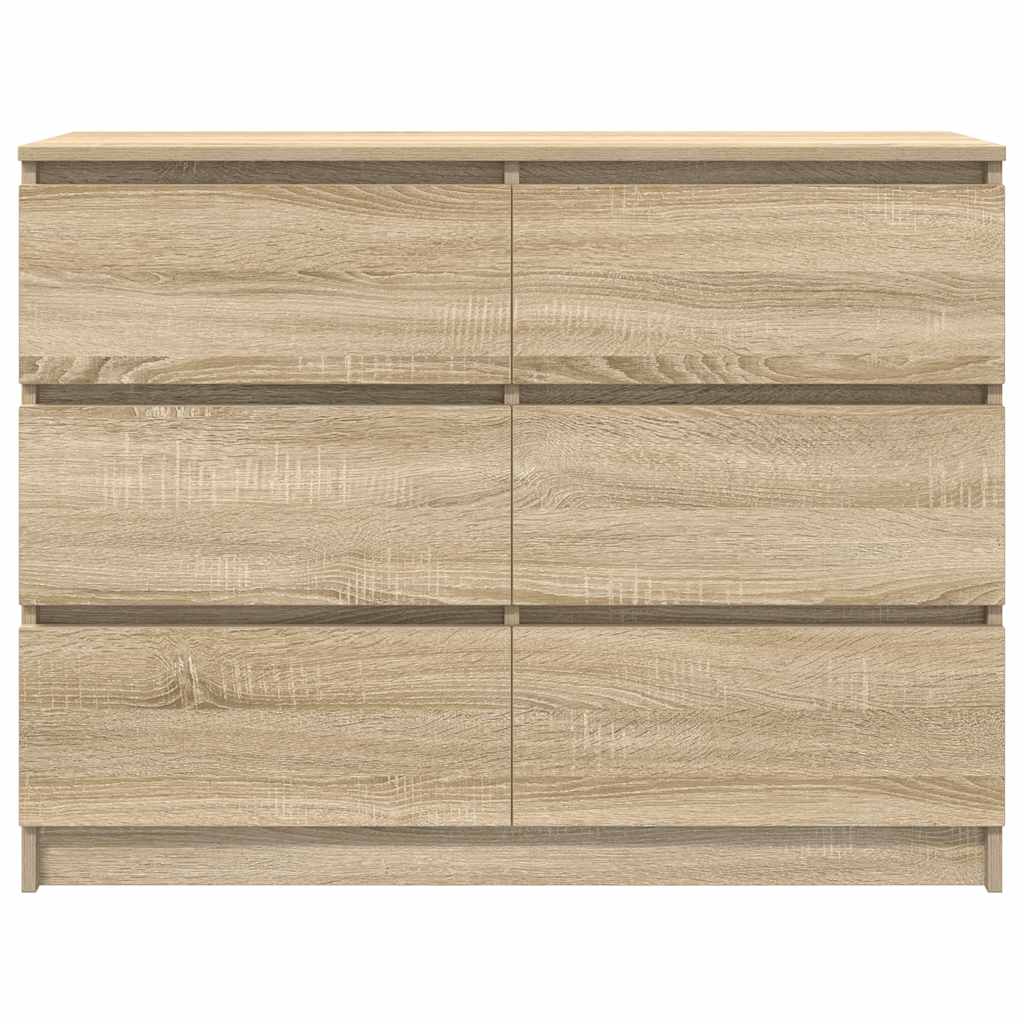 vidaXL Sideboard Sonoma Oak 100x35x76 cm Engineered Wood