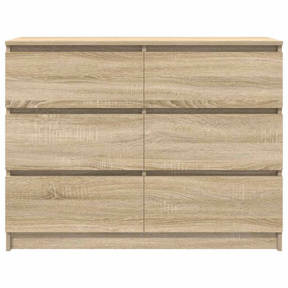 vidaXL Sideboard Sonoma Oak 100x35x76 cm Engineered Wood