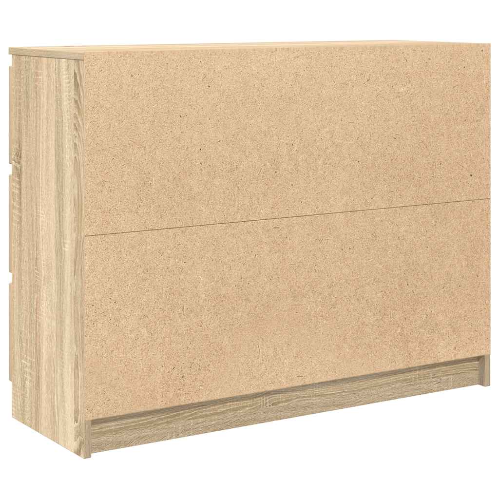 vidaXL Sideboard Sonoma Oak 100x35x76 cm Engineered Wood