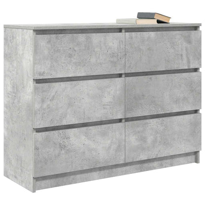 vidaXL Sideboard Concrete Grey 100x35x76 cm Engineered Wood