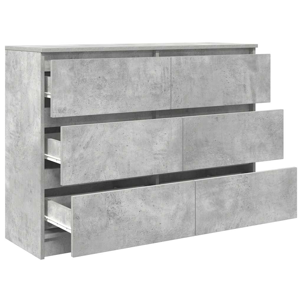 vidaXL Sideboard Concrete Grey 100x35x76 cm Engineered Wood