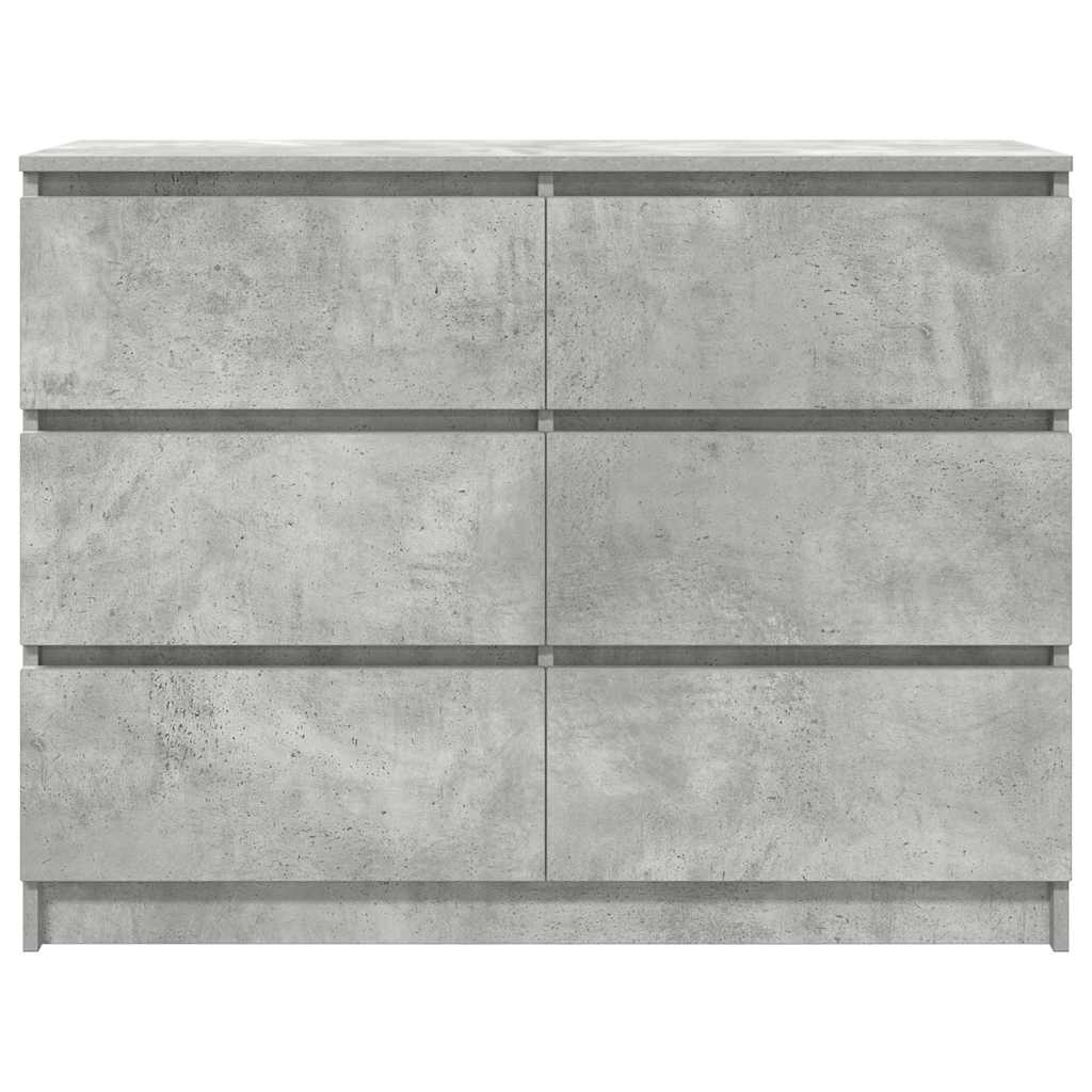 vidaXL Sideboard Concrete Grey 100x35x76 cm Engineered Wood