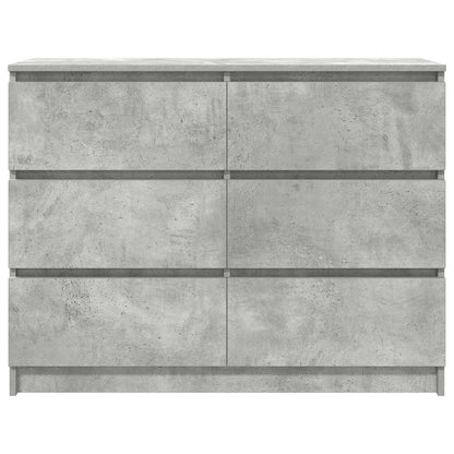 vidaXL Sideboard Concrete Grey 100x35x76 cm Engineered Wood