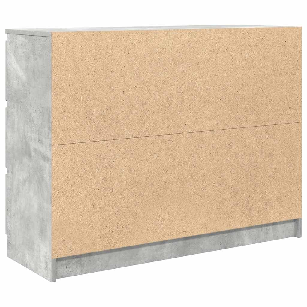 vidaXL Sideboard Concrete Grey 100x35x76 cm Engineered Wood