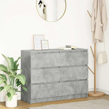 vidaXL Sideboard Concrete Grey 100x35x76 cm Engineered Wood