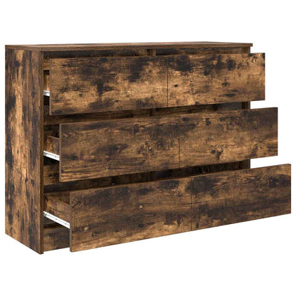 vidaXL Sideboard Smoked Oak 100x35x76 cm Engineered Wood