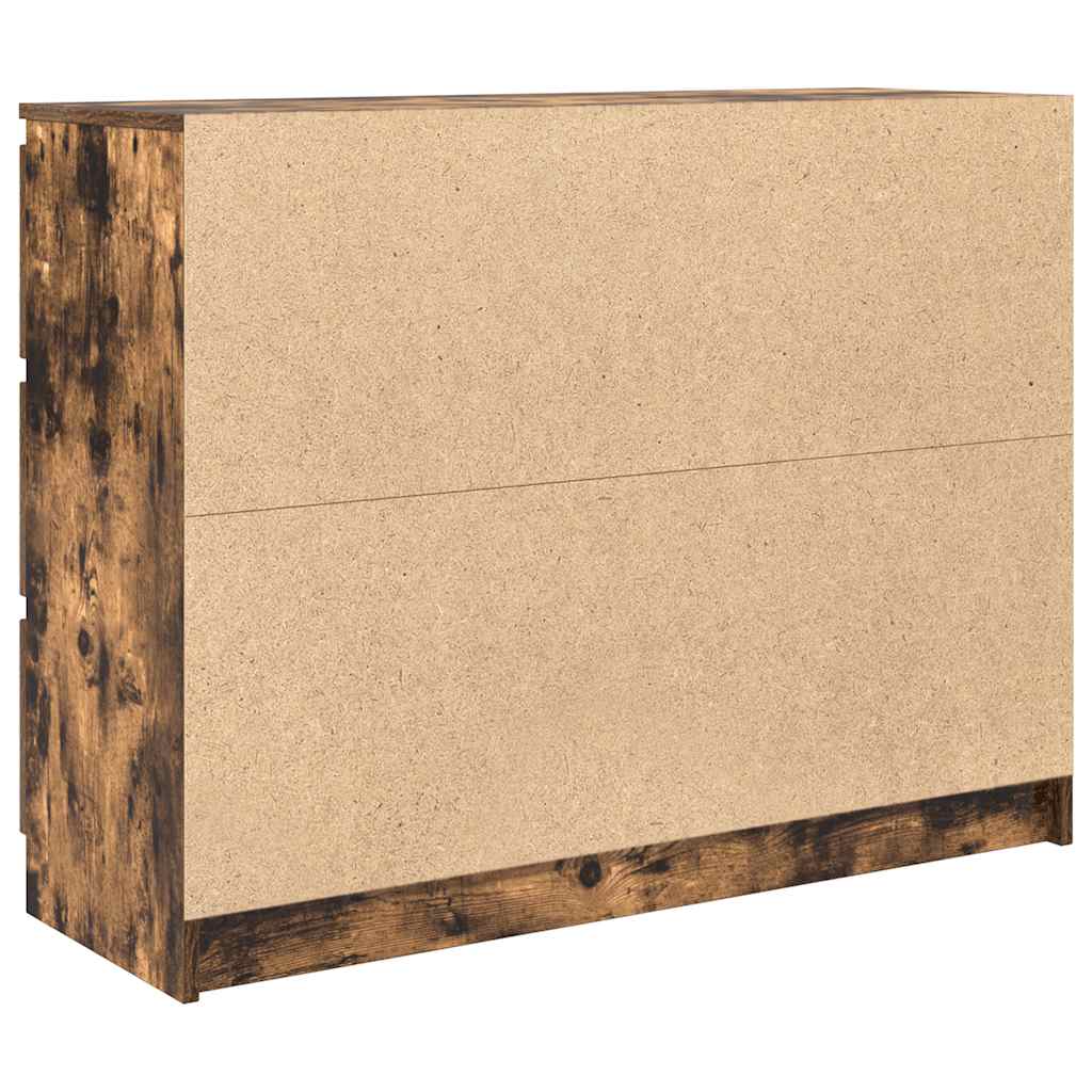 vidaXL Sideboard Smoked Oak 100x35x76 cm Engineered Wood