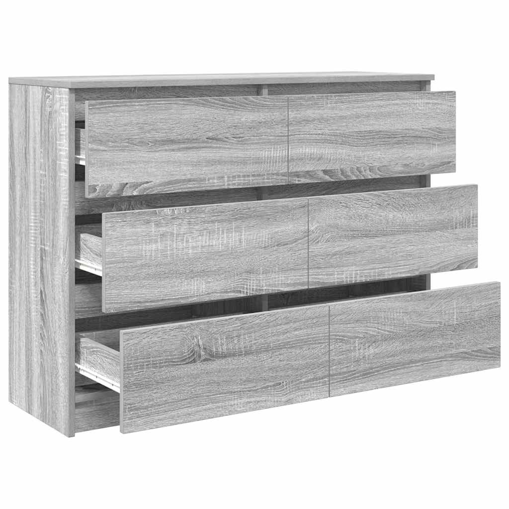 vidaXL Sideboard Grey Sonoma 100x35x76 cm Engineered Wood