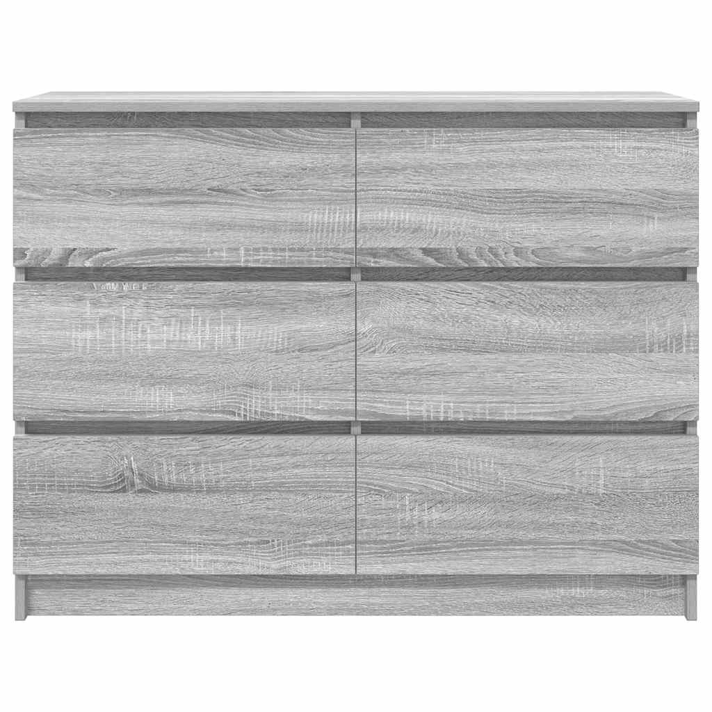 vidaXL Sideboard Grey Sonoma 100x35x76 cm Engineered Wood