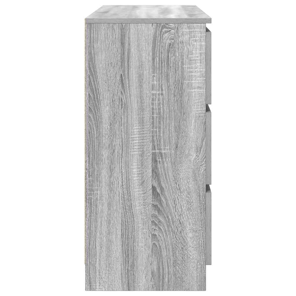 vidaXL Sideboard Grey Sonoma 100x35x76 cm Engineered Wood