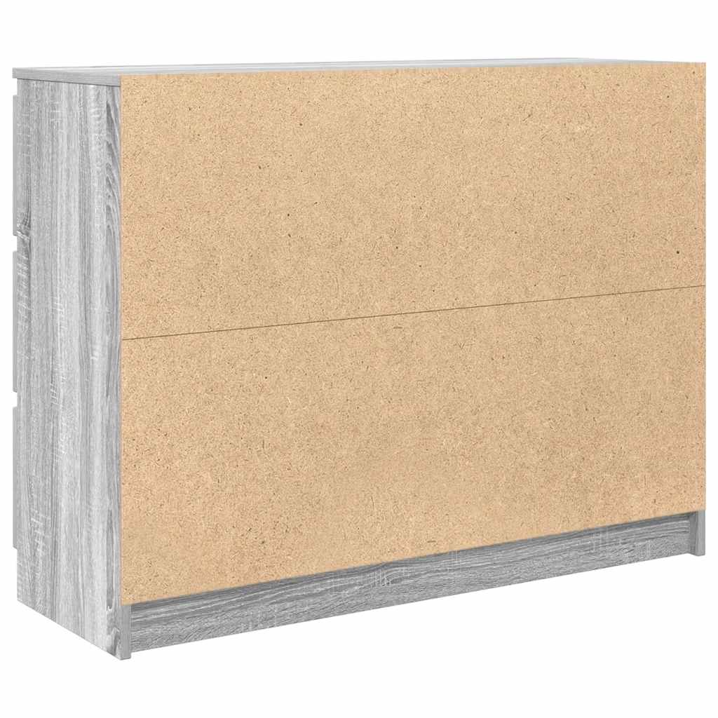 vidaXL Sideboard Grey Sonoma 100x35x76 cm Engineered Wood