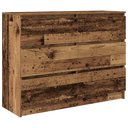 vidaXL Sideboard Old Wood 100x35x76 cm Engineered Wood