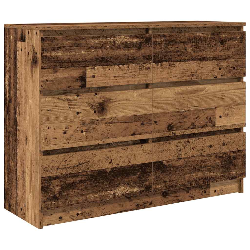 vidaXL Sideboard Old Wood 100x35x76 cm Engineered Wood