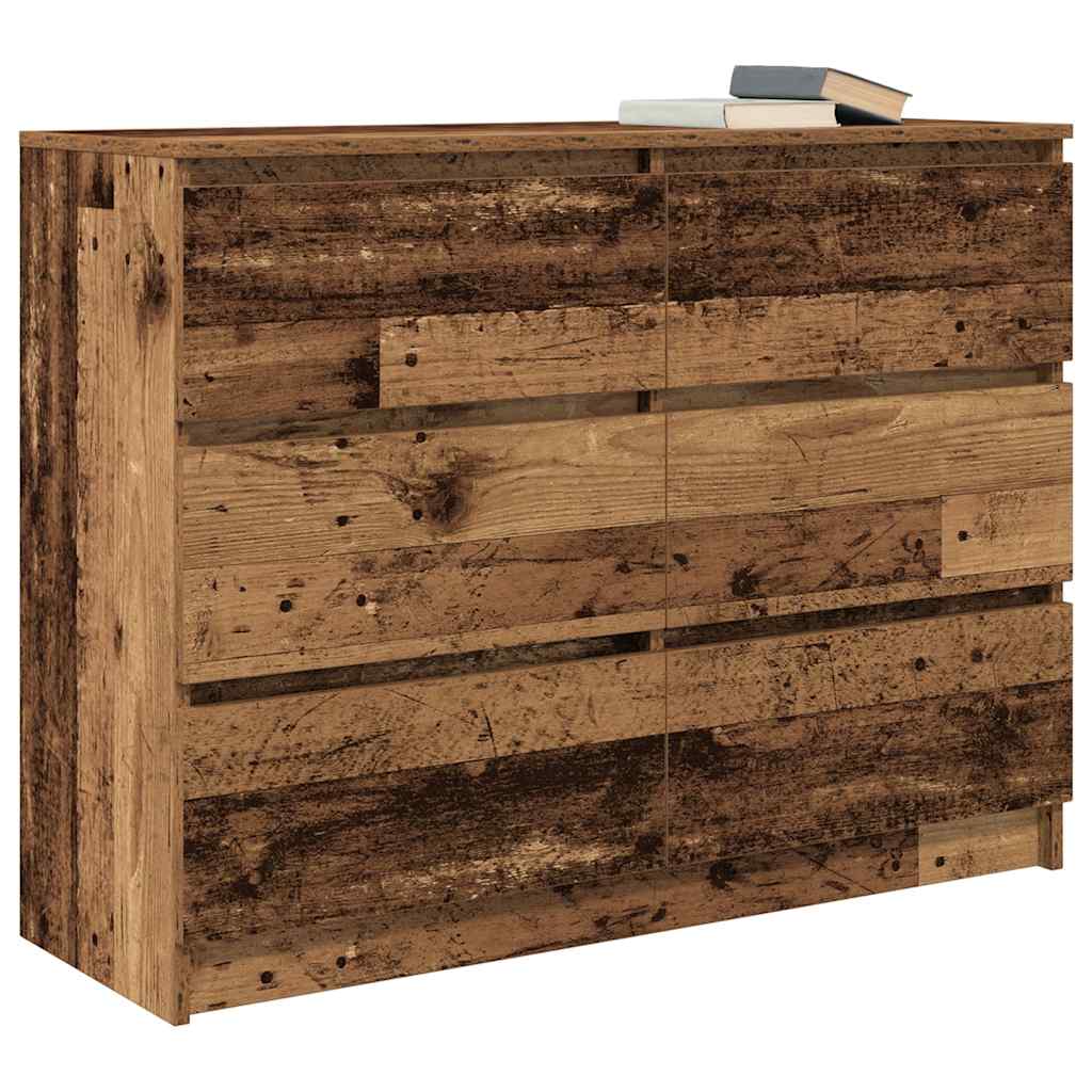 vidaXL Sideboard Old Wood 100x35x76 cm Engineered Wood