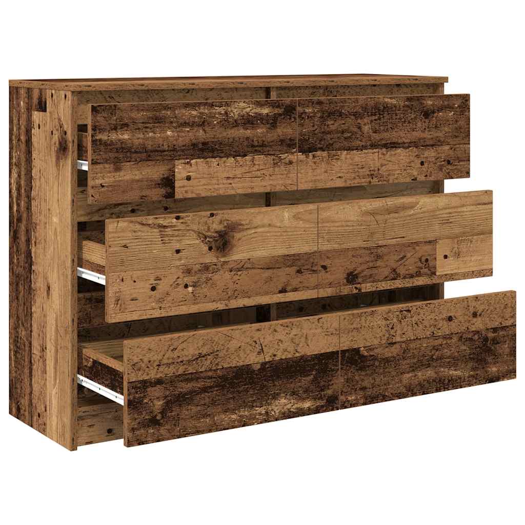 vidaXL Sideboard Old Wood 100x35x76 cm Engineered Wood