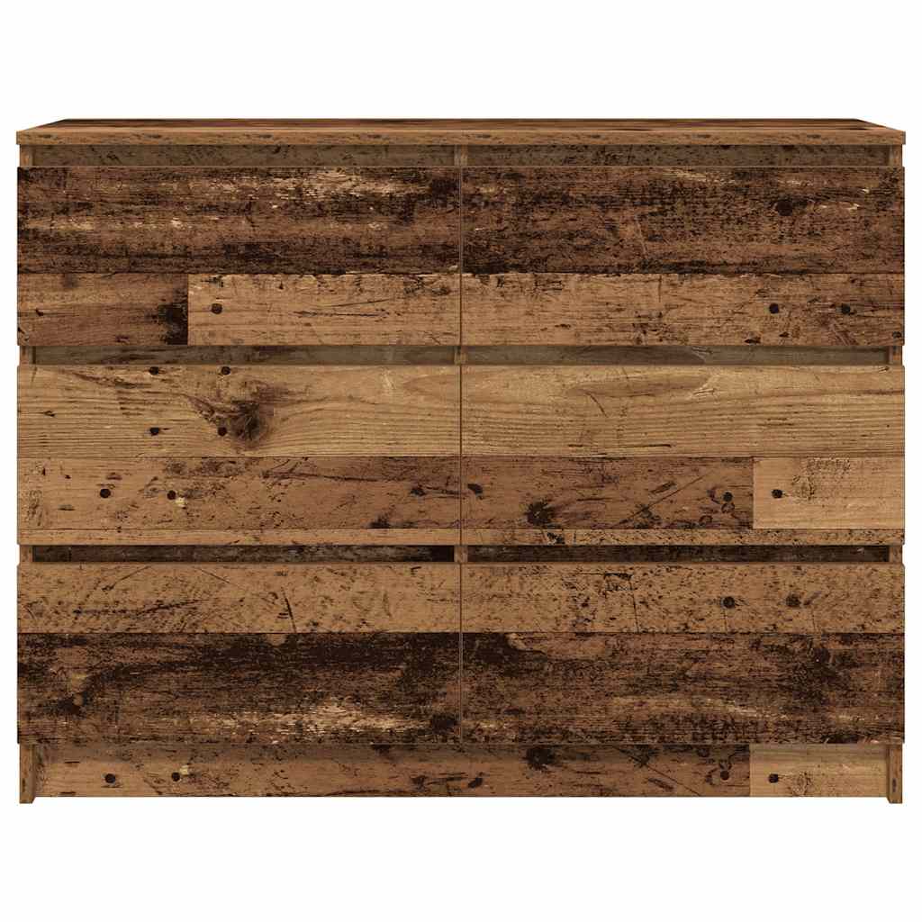 vidaXL Sideboard Old Wood 100x35x76 cm Engineered Wood