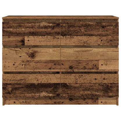 vidaXL Sideboard Old Wood 100x35x76 cm Engineered Wood
