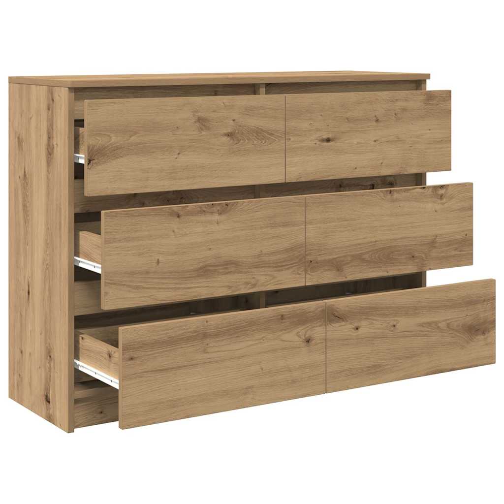 vidaXL Sideboard Artisan Oak 100x35x76 cm Engineered Wood