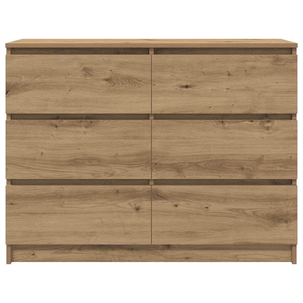 vidaXL Sideboard Artisan Oak 100x35x76 cm Engineered Wood
