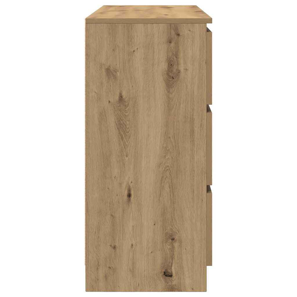 vidaXL Sideboard Artisan Oak 100x35x76 cm Engineered Wood