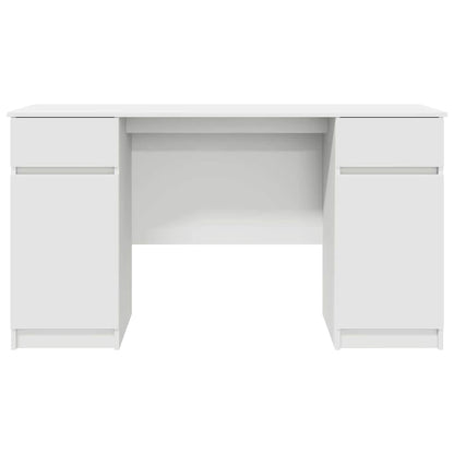 vidaXL Desk with Drawer White 140 x 49 x 76 cm Engineered wood