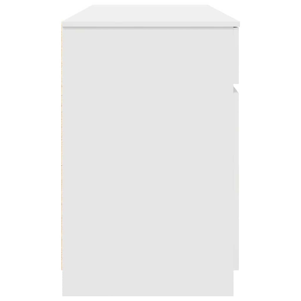 vidaXL Desk with Drawer White 140 x 49 x 76 cm Engineered wood