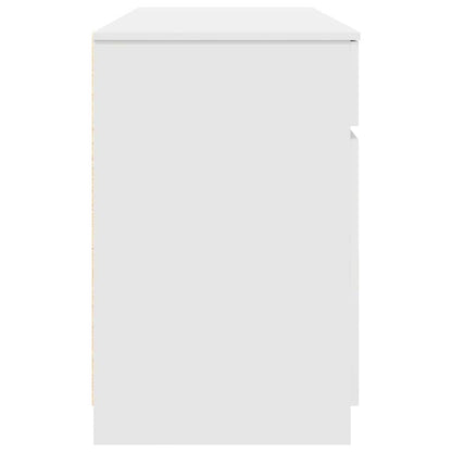 vidaXL Desk with Drawer White 140 x 49 x 76 cm Engineered wood