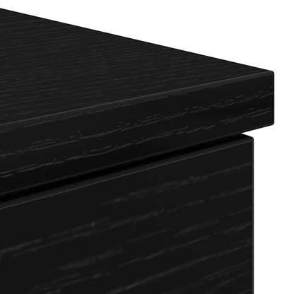 vidaXL Desk with Drawer Black oak 140 x 49 x 76 cm Engineered wood