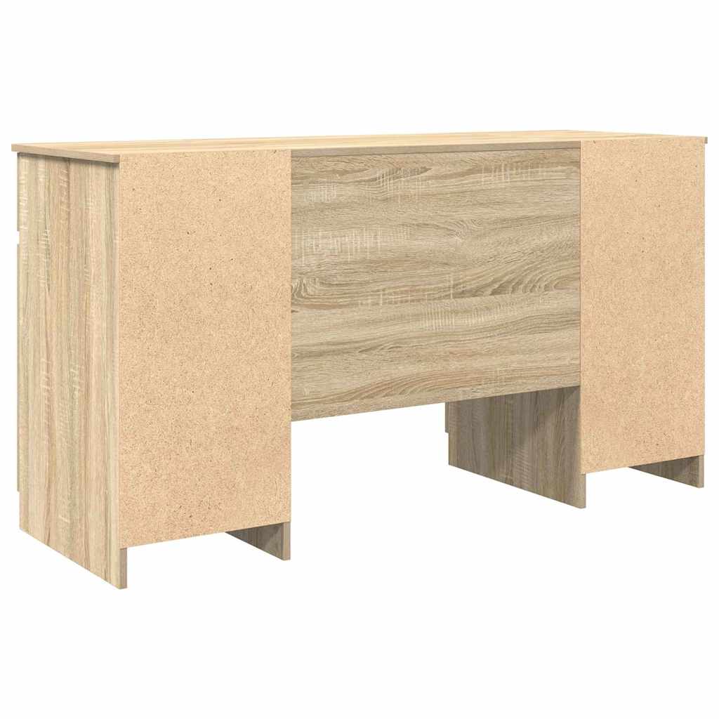 vidaXL Desk with Drawer Sonoma oak 140 x 49 x 76 cm Engineered wood
