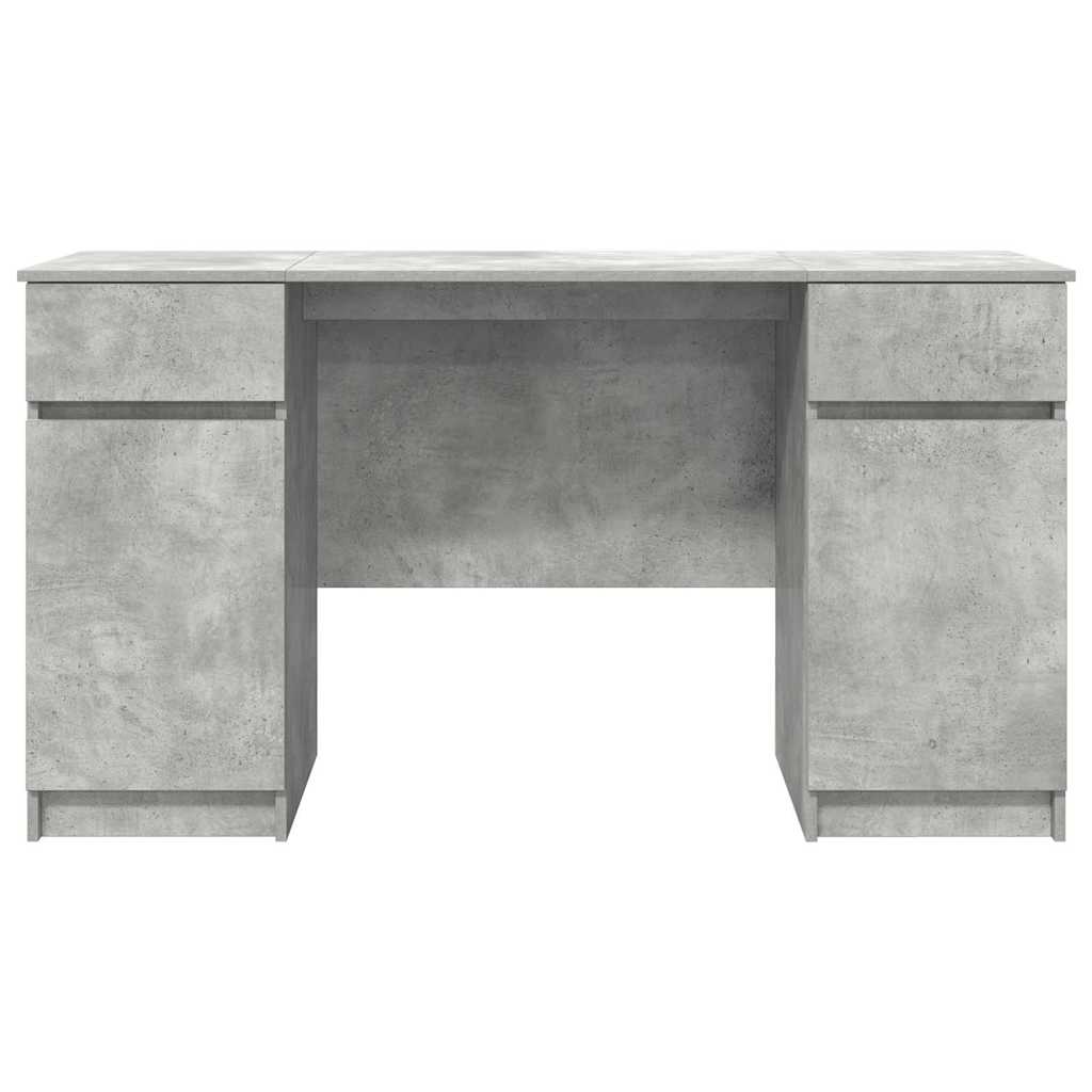 vidaXL Desk with Drawer Concrete grey 140 x 49 x 76 cm Engineered wood