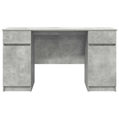 vidaXL Desk with Drawer Concrete grey 140 x 49 x 76 cm Engineered wood