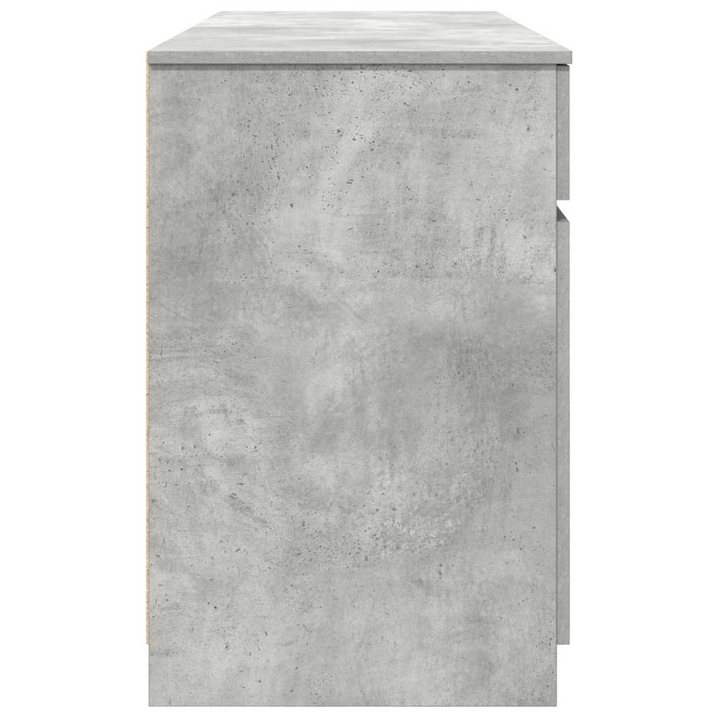 vidaXL Desk with Drawer Concrete grey 140 x 49 x 76 cm Engineered wood