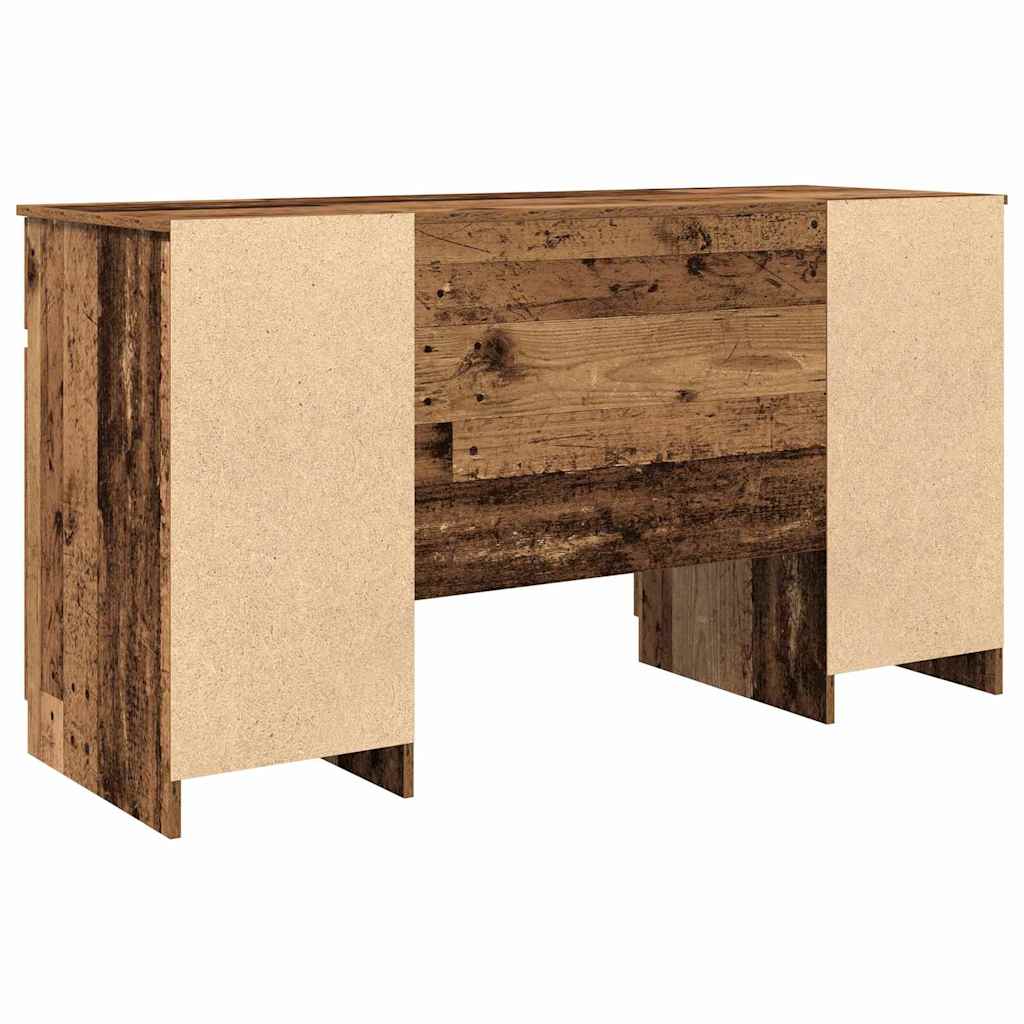 vidaXL Desk with Drawer Old wood 140 x 49 x 76 cm Engineered wood