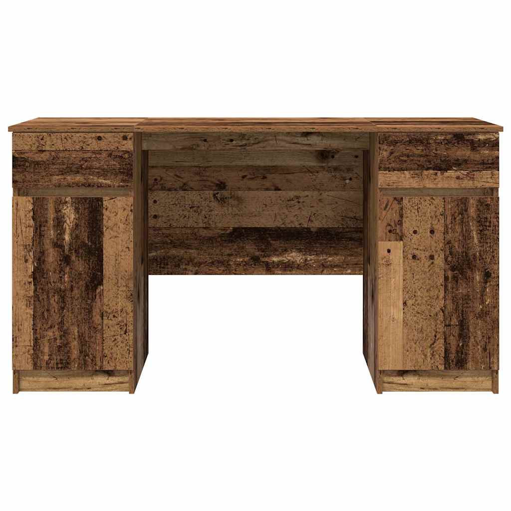 vidaXL Desk with Drawer Old wood 140 x 49 x 76 cm Engineered wood